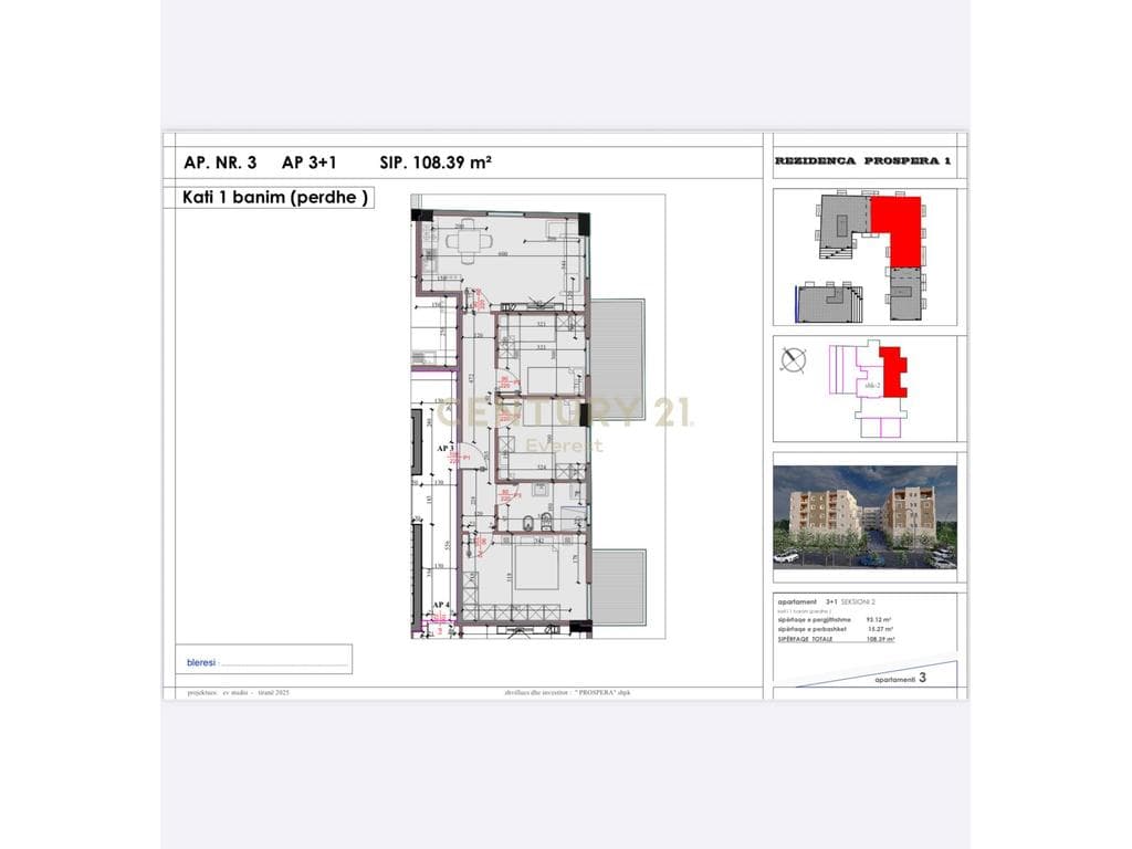 Kompleksi “Kodra e Liqenit”, Paskuqan-Shesim apartament 3+1 2