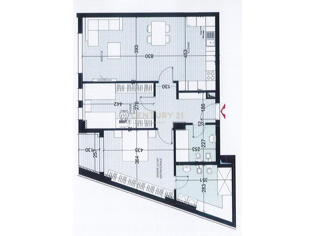 Paskuqan, Shesim apartament 2+1+2