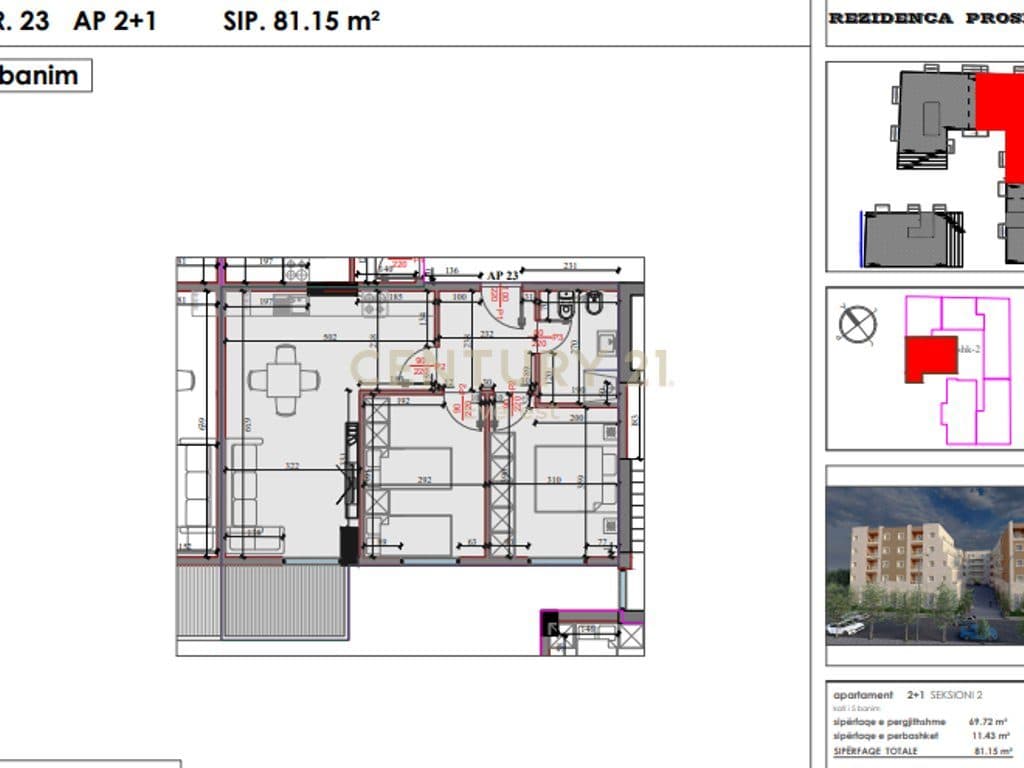 Kompleksi “Kodra e Liqenit”, Paskuqan-Shesim apartament 2+1 2