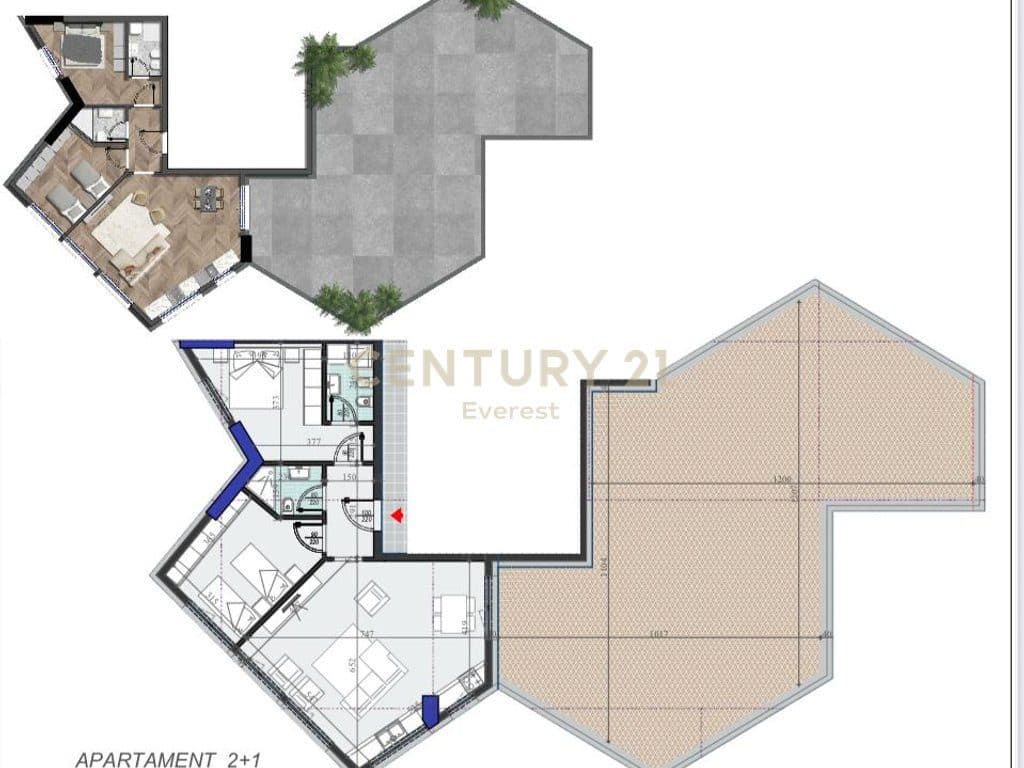 COLONNADE RESIDENCE, SHESIM APARTAMENT 2+1+2+VERANDE!