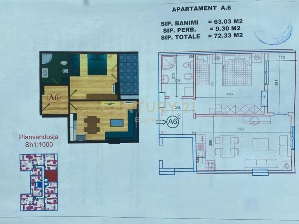 KUNE--SHENGJIN, SHESIM APARTAMENT 1+1 1