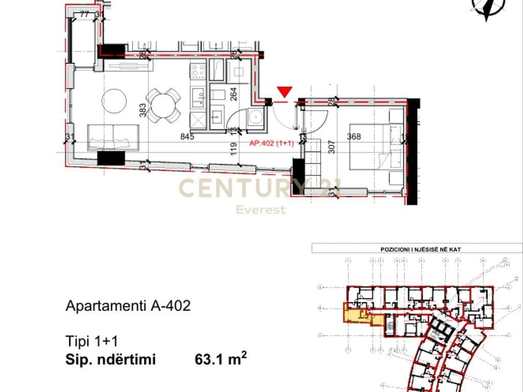 RRUGA BARDHYL, SHESIM APARTAMENT 1+1 2