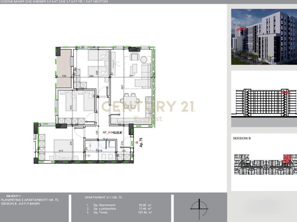 KAMEZ, SHESIM APARTAMENT 3+1 2