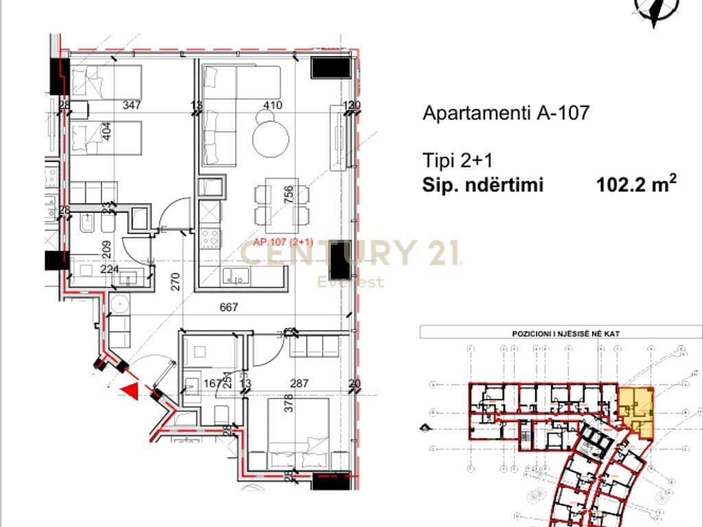 RRUGA BARDHYL – SHESIM APARTAMENT 2+1+2 2