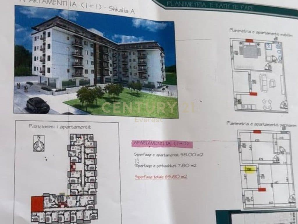 GOLEM, SHESIM APARTAMENT 1+1 950€/M2