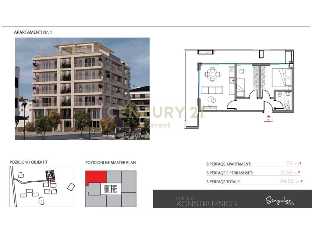 RADHIME, APARTMENT 2+1+PARKING FOR SALE