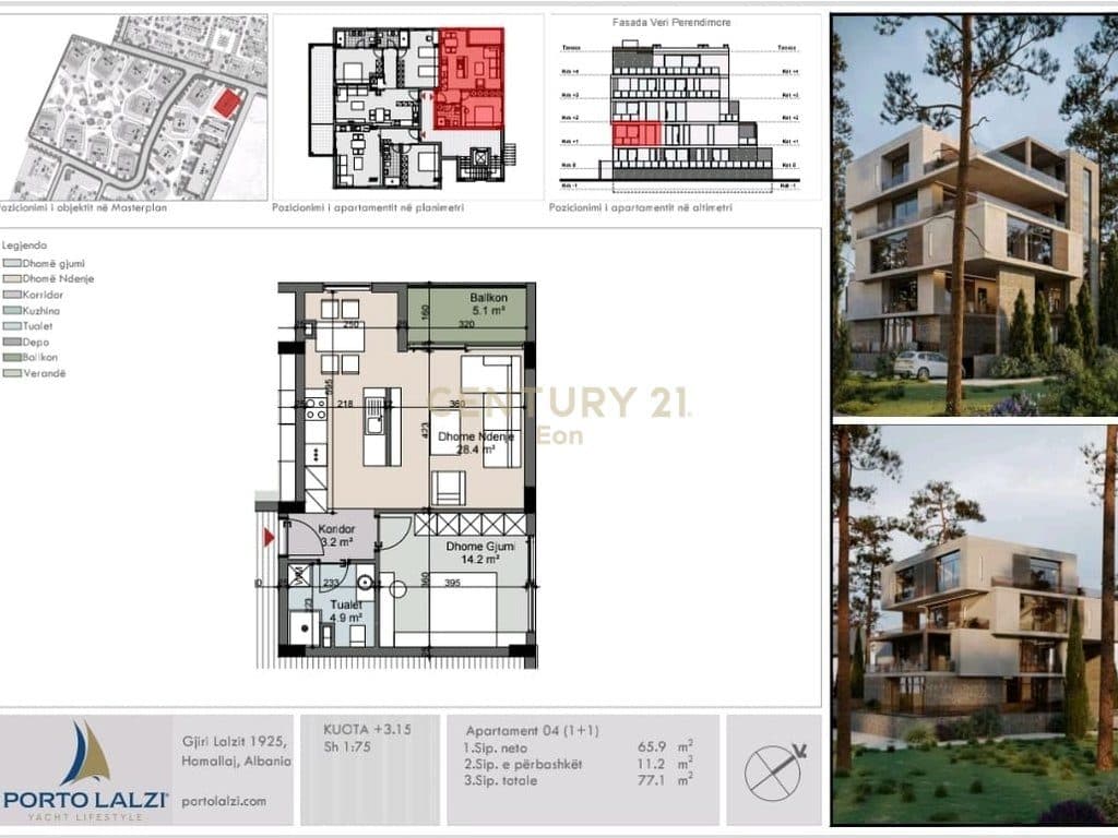 Apartament 1+1 Për Shitje në Gjirin e Lalzit, Durrës - 169,620.00€ | 77 m²