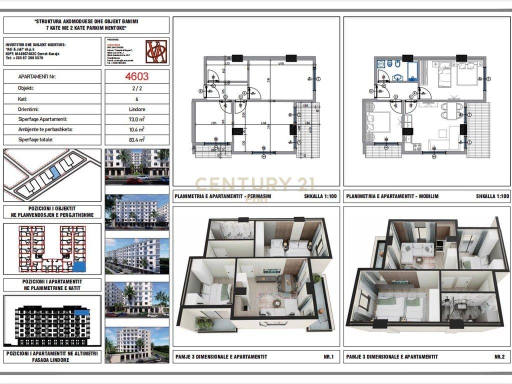 Shitet apartament 2+1 në Rezidencën "Blue Horizon" , Qerret – Pagesë me Këste !