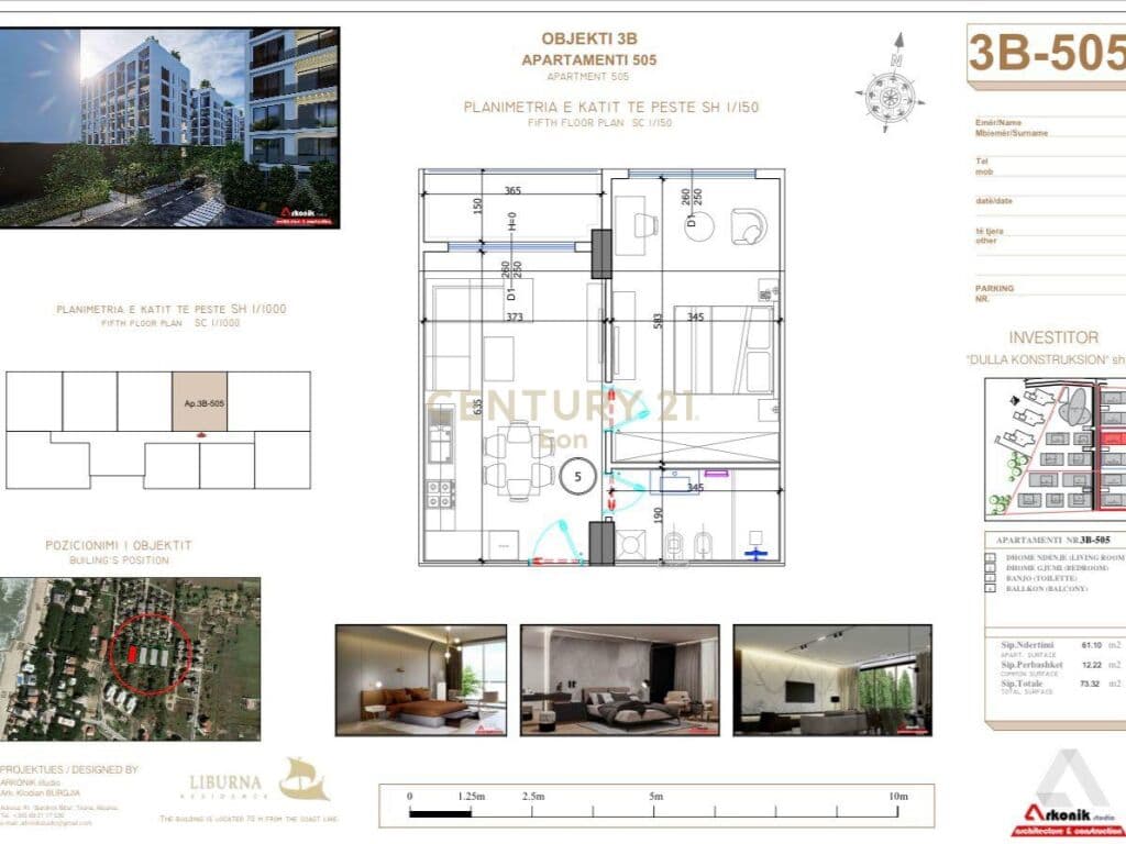 Apartament 1+1 Për Shitje në Golem, Durrës - 91650€ | 73.32 m²