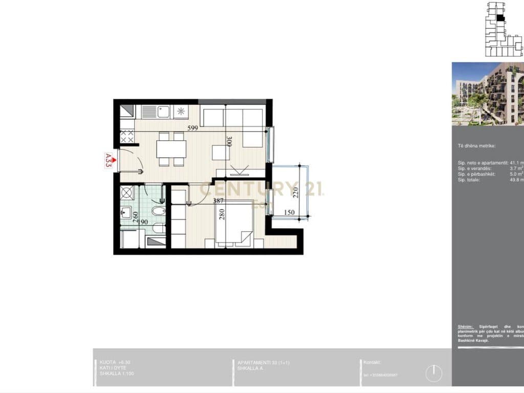 SHITET APARTAMENT 1+1 TE PERLA E BREGUT, GOLEM ! 4