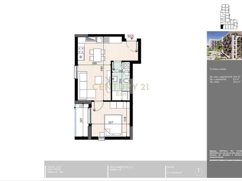 Apartament 1+1 Për Shitje tek Rezidenca Perla E Bregut, Golem ! 3