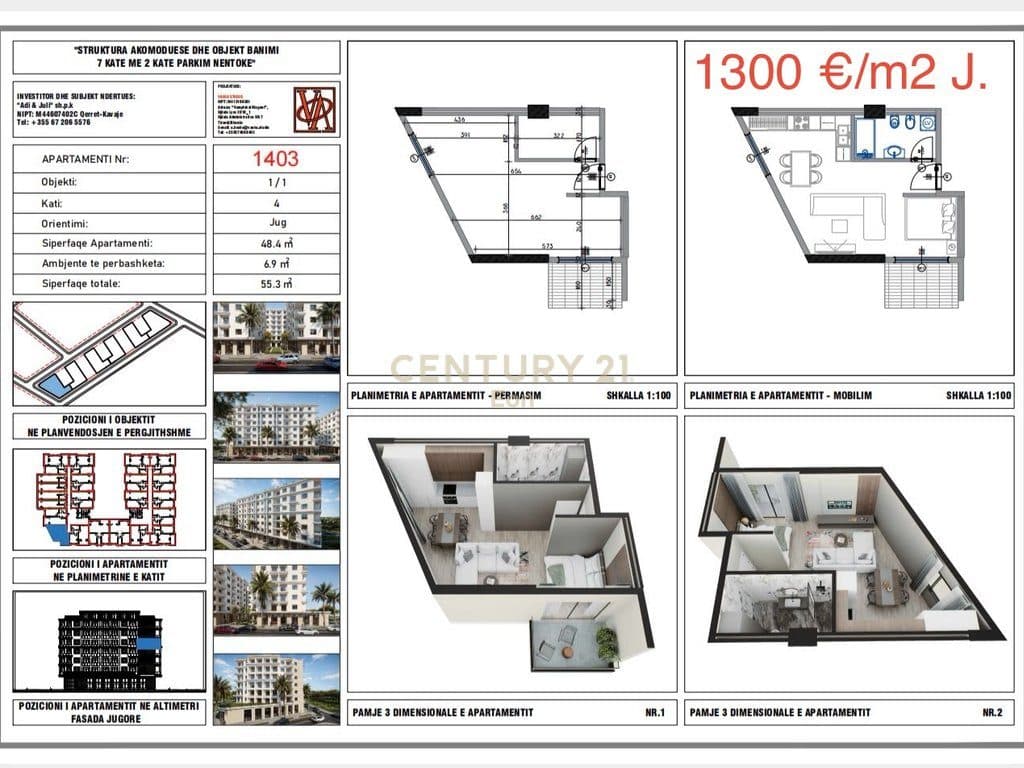 Shitet apartament në Rezidencën "Blue Horizon" , Qerret – Pagesë me Këste !