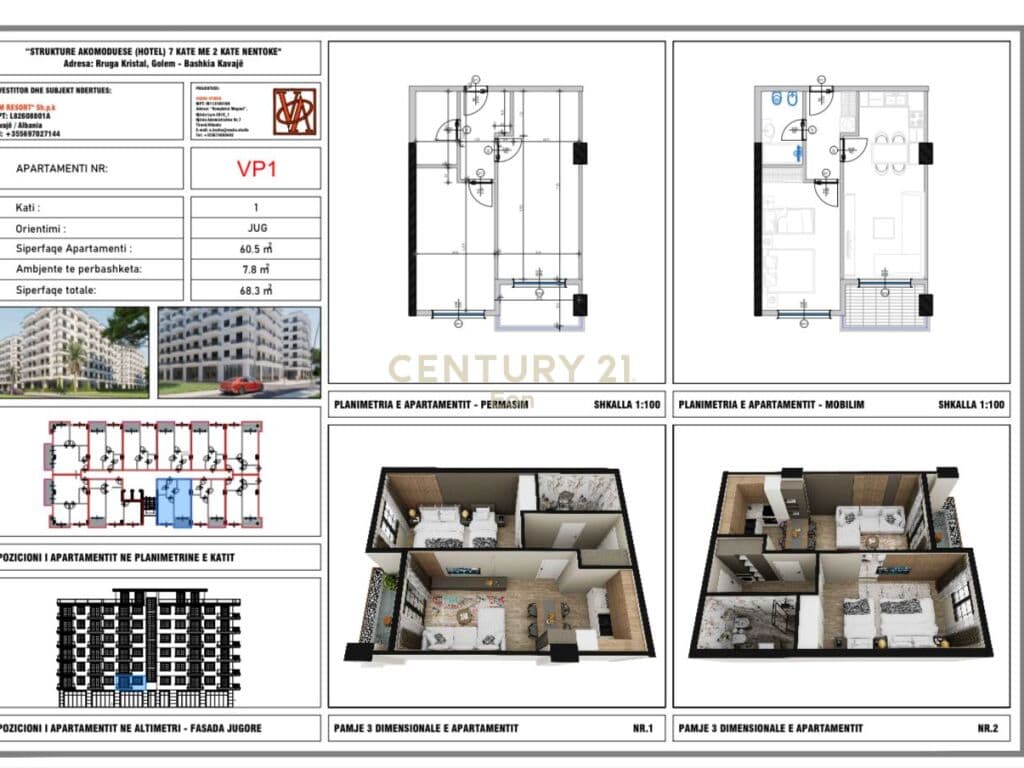 SHITET APARTAMENT 1+1 NE GOLEM, "V.M RESIDENCE" ,MUNDESI PAGESE ME KESTE PER 2 VITE ! 2