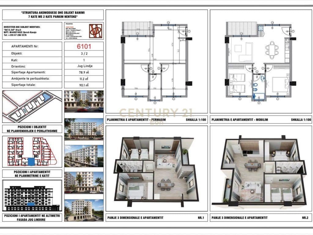 Shitet apartament 2+1 në Rezidencën "Blue Horizon" , Qerret – Pagesë me Këste !