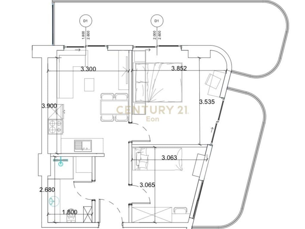 APARTAMENTI SHESIM 2+1 ME PAMJE NGA DETI NË BONITA LUXURY FAMILY, QERRET! 3