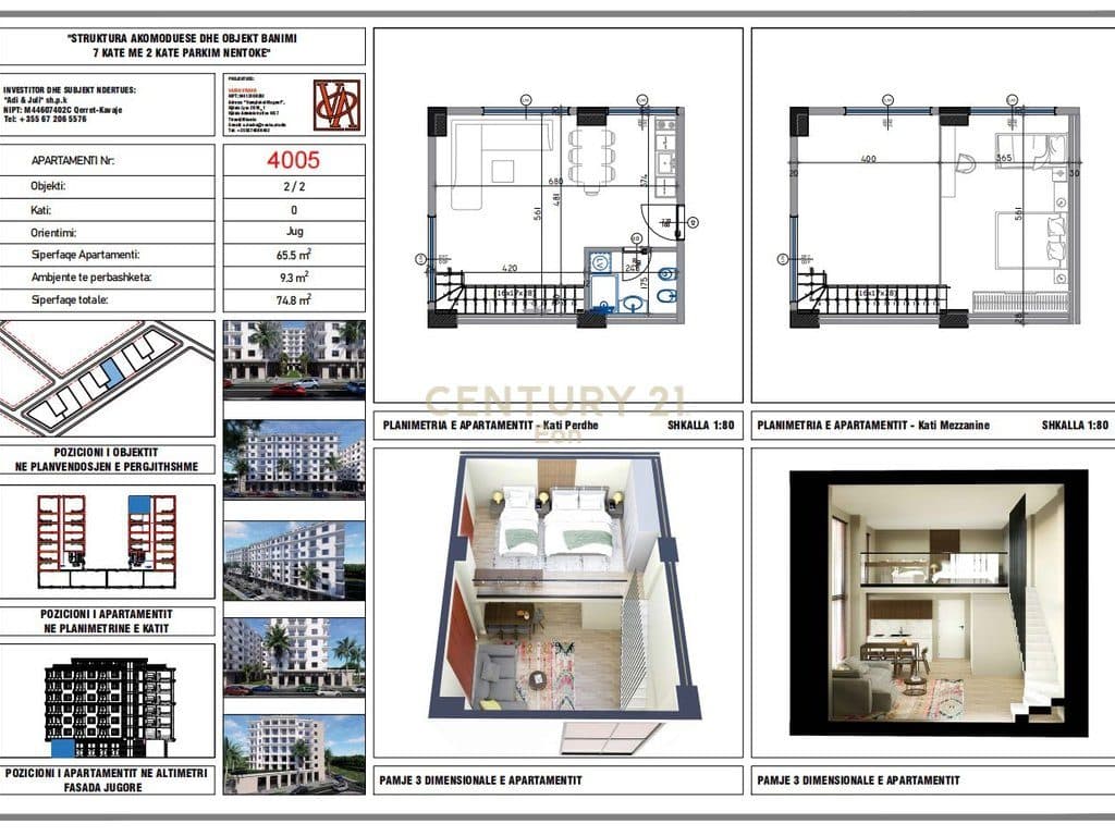 Shitet duplex/loft në Rezidencën "Blue Horizon" , Qerret – Pagesë me Këste !