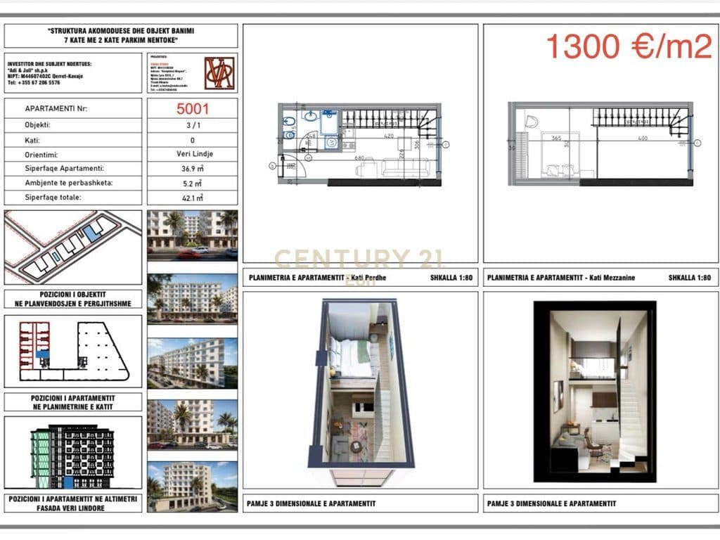 Shitet duplex/loft në Rezidencën "Blue Horizon" , Qerret – Pagesë me Këste !