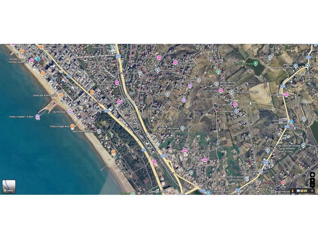 Tokë 1000 m² në Arapaj, Durrës, me Pamje nga Deti – 48,000€ ! 2