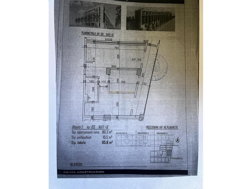 Apartament 2+1 Për Shitje në Golem, Durrës - 114960€ | 95.8 m² /Çmimi: I Diskutueshem 2