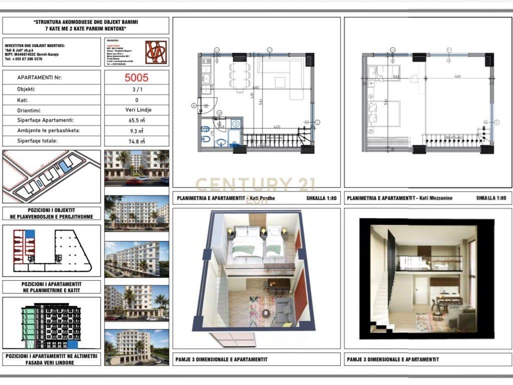 Shitet duplex/loft në Rezidencën "Blue Horizon" , Qerret – Pagesë me Këste !