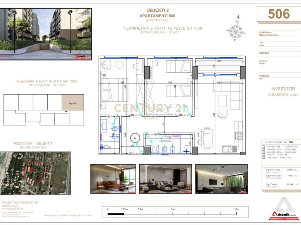 Apartament 2+1 Për Shitje në Golem, Durrës - 188100€ | 105.48 m²