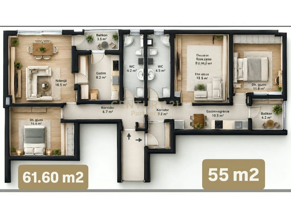 Shitet Apartament 1+1 në Kodra e Diellit | Blihet me Kredi | Garazh i Mbyllur me Çmim Ekstra