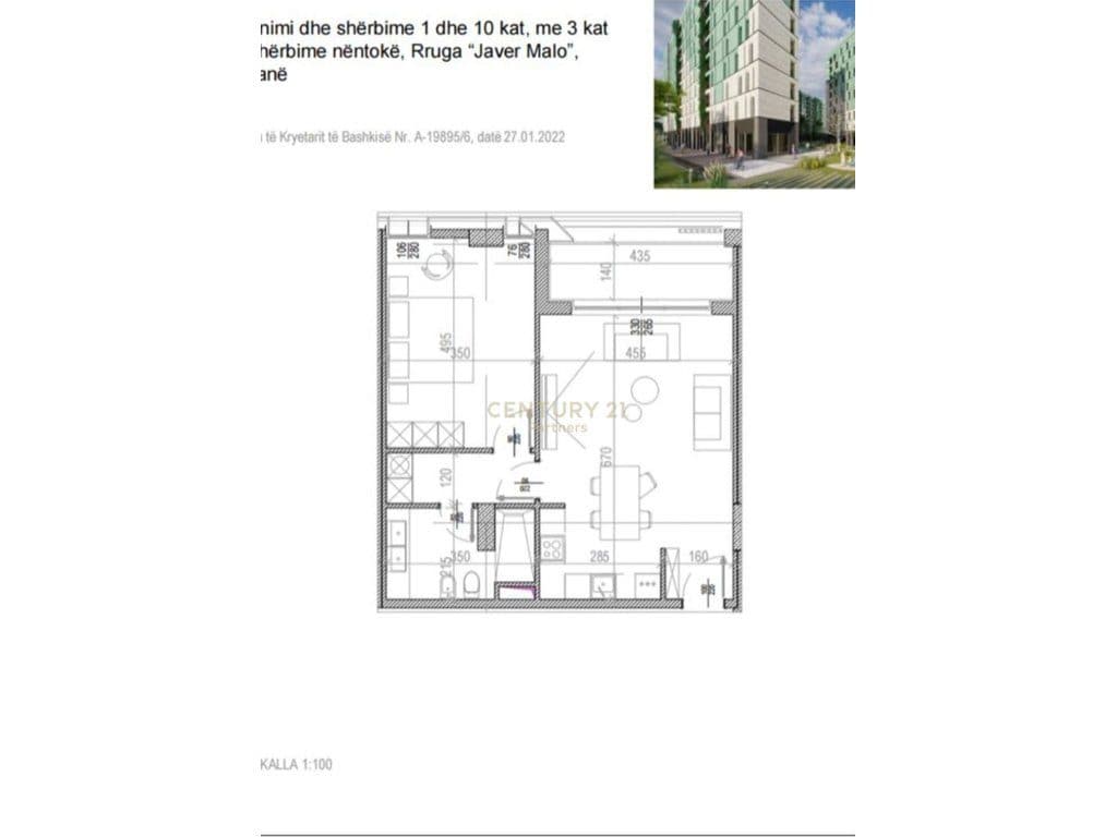 Shesim Apartament 1+1 te Tirana RiverSide Residence rruga JAVER MALO,Tiranë! 4