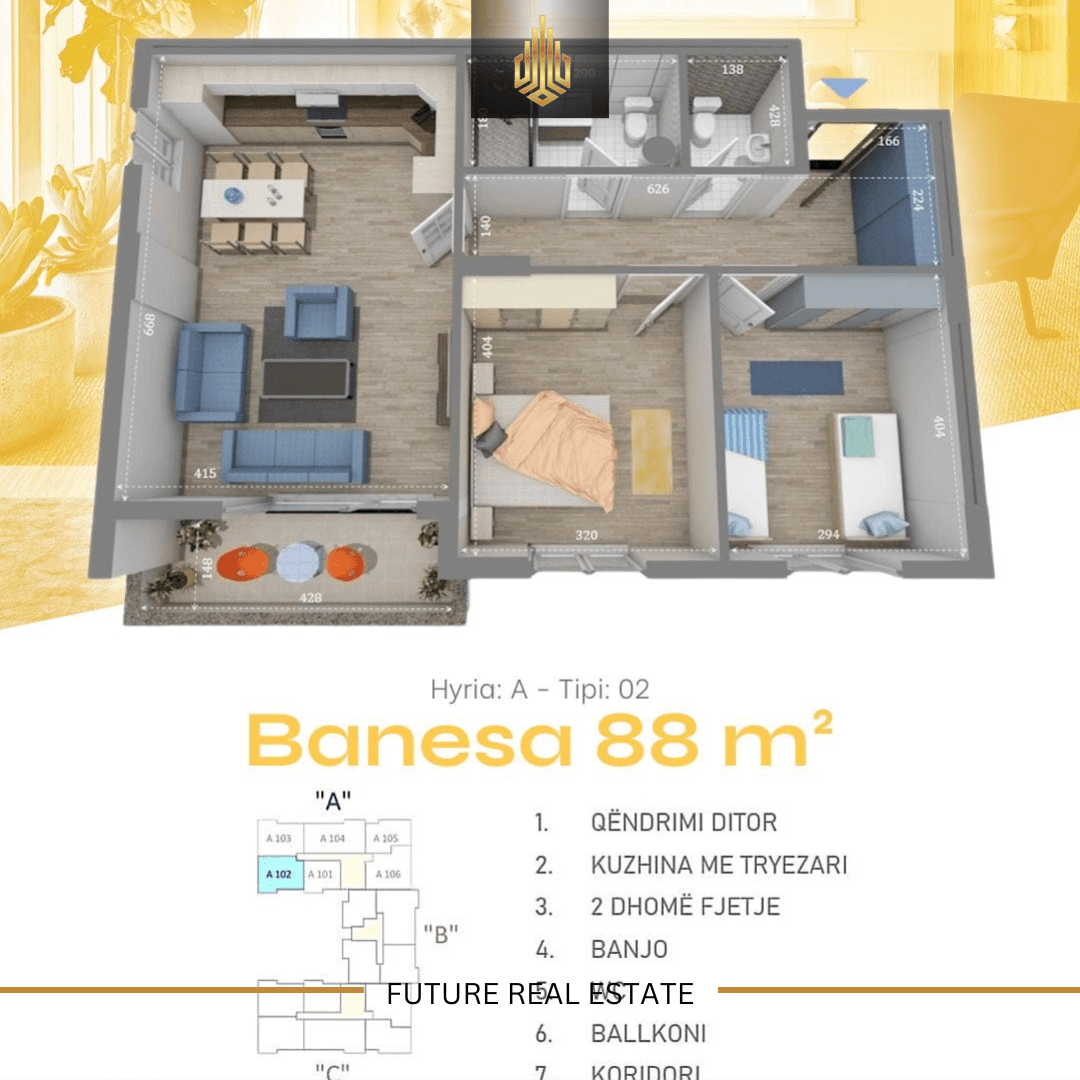 Banesë në SHITJE/76m² 4