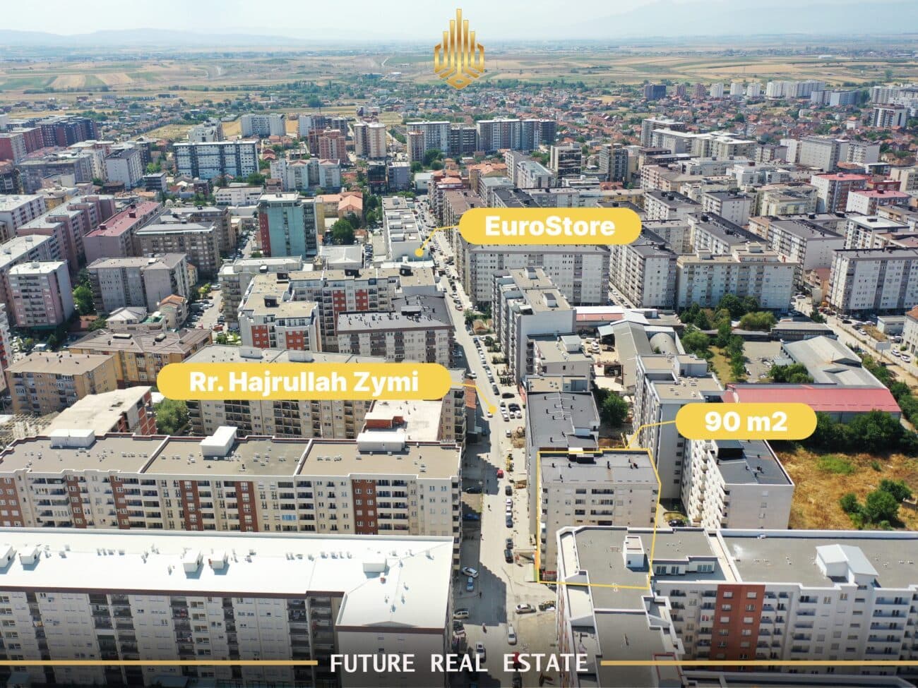 Banesë në SHITJE – 2 dhoma gjumi – Rr.Hjrullah Zymi – Fushë Kosovë – MAB Projekt.