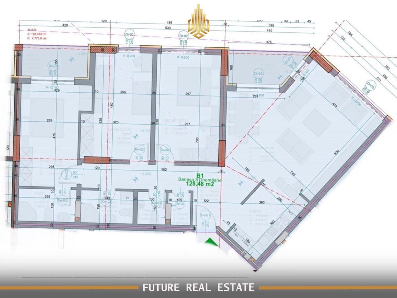 Banesë me QIRA – 3 dhoma gjumi– Prishtinë – Prishtina e re – Rruga Behar Begolli – Linda Premium Residence Objekti A.