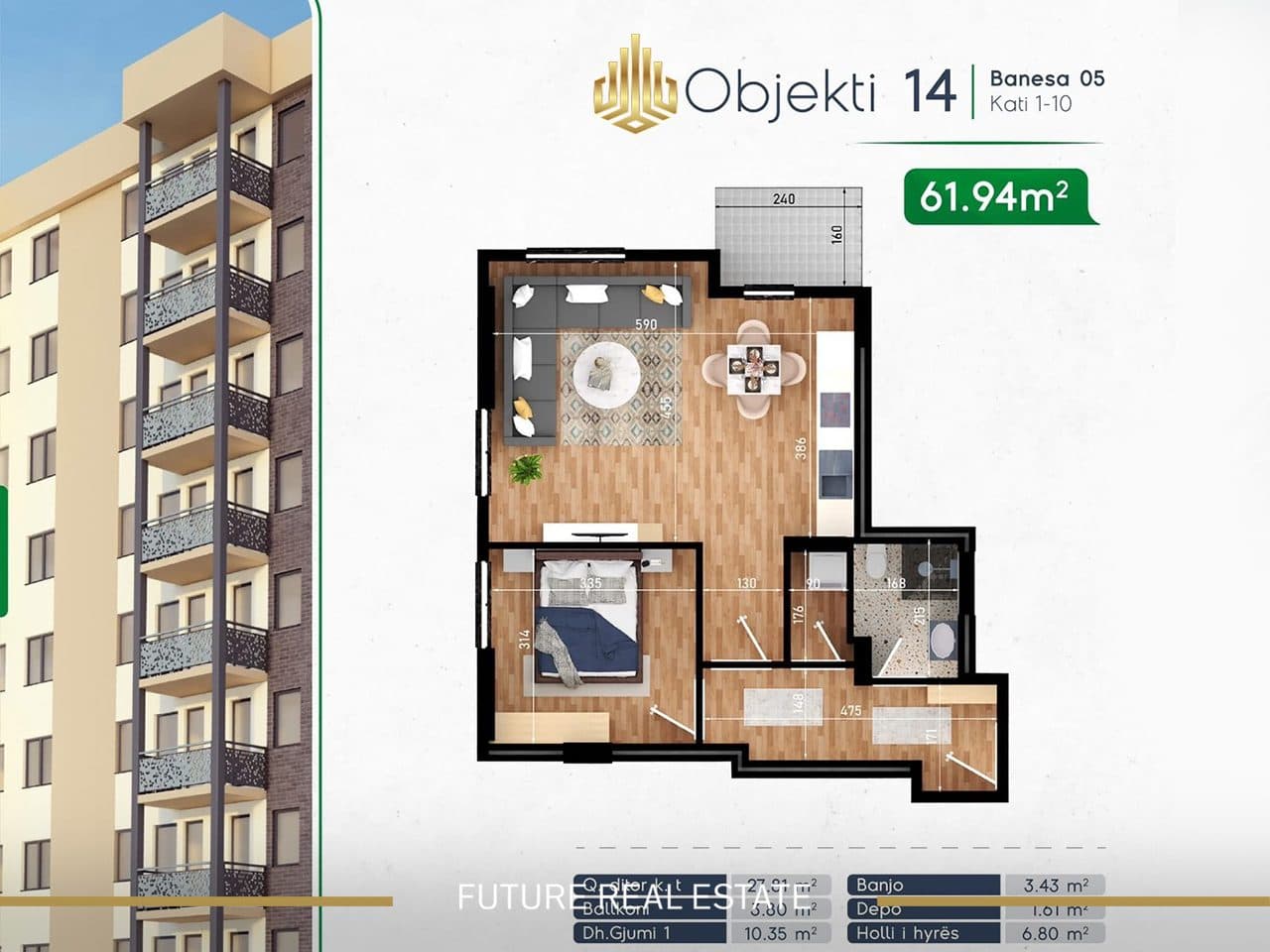 Banesa në SHITJE/61m2 2