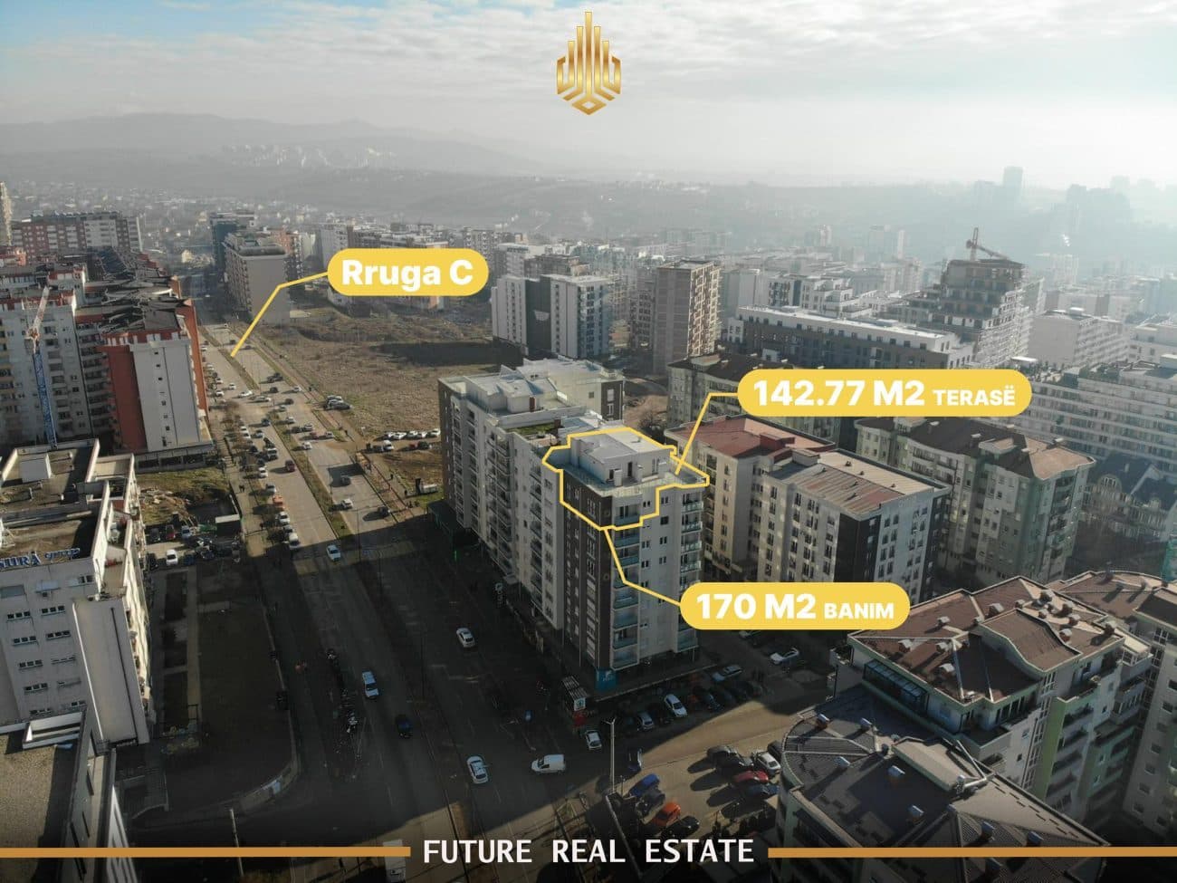 📍 Penthouse / Duplex në SHITJE – 3 dhoma gjumi – Prishtinë – Rruga C – Dino