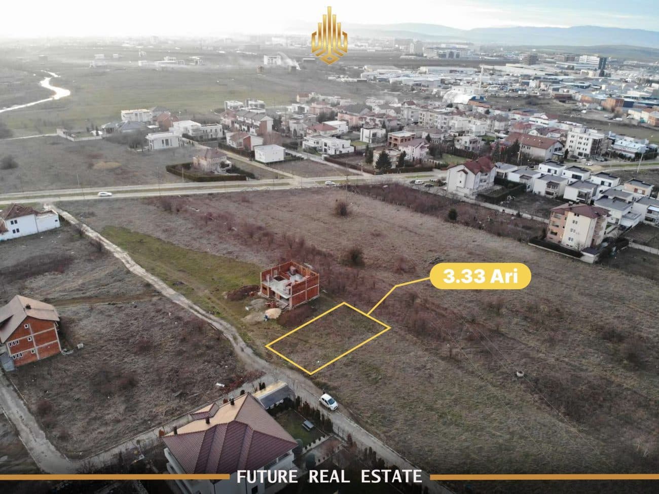 📍 Truall në SHITJE – 3.33 Ari – Prishtinë – Kalabri (Emshir) afër ujësjellësit rajonal Prishtina 3