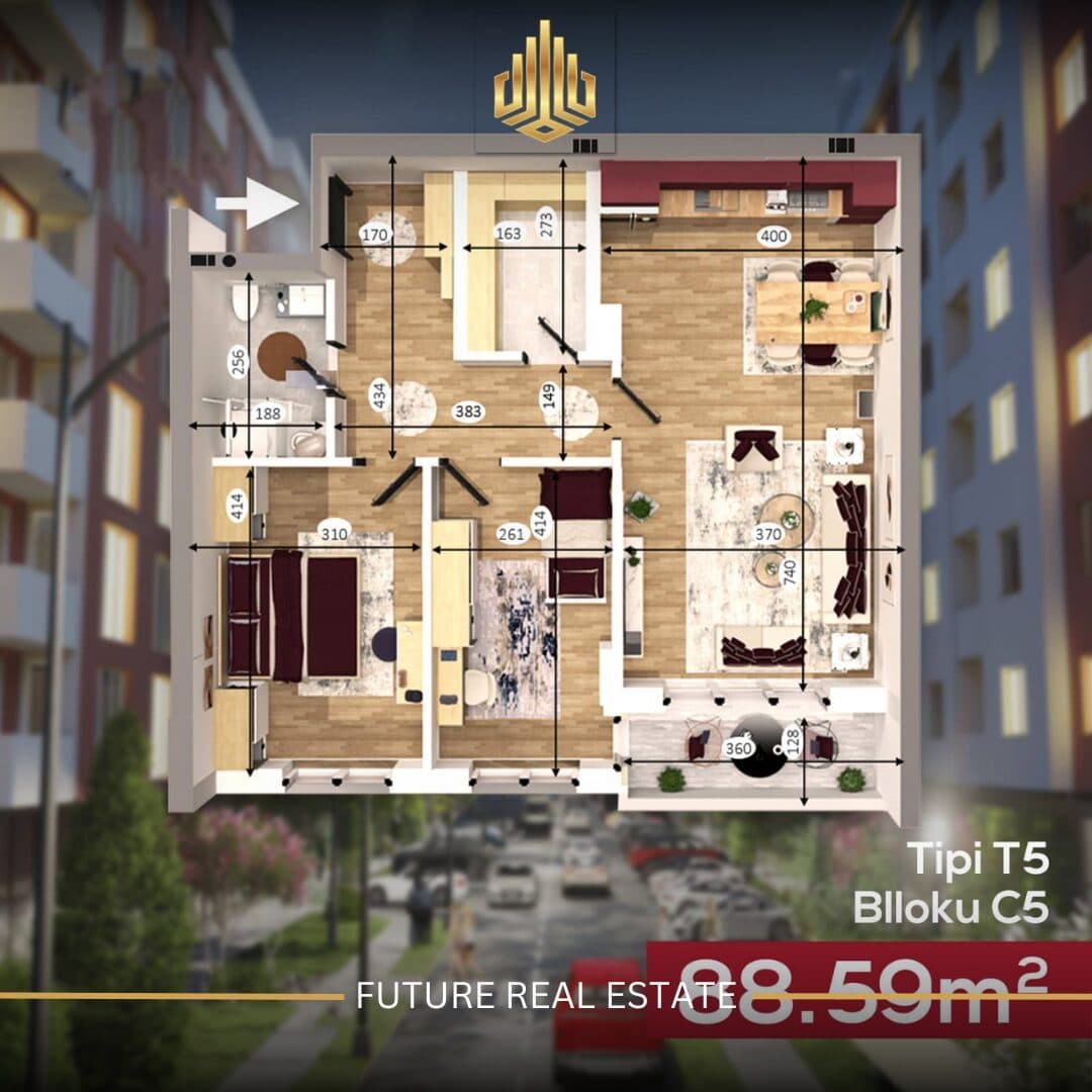 Banesë në SHITJE/88.59m² 2