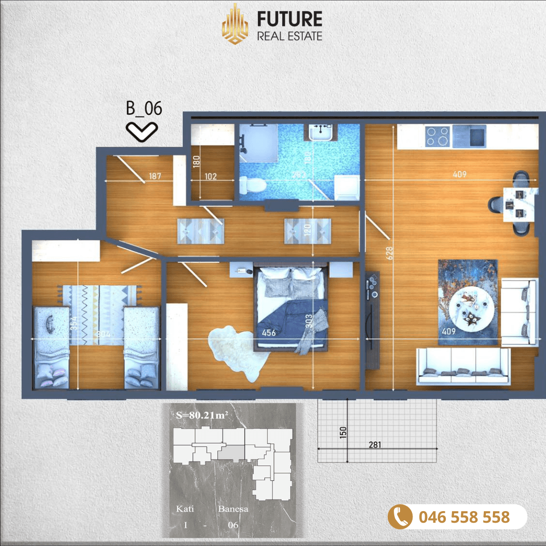 Banesë në SHITJE/80.21m²