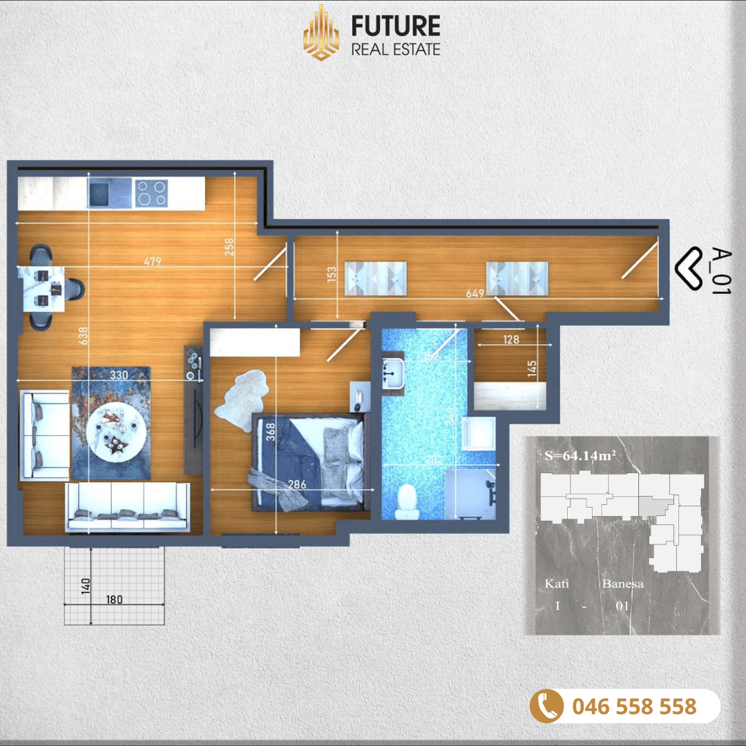 Banesë në SHITJE/64.14m²