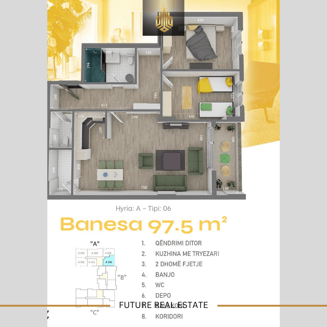 Banesë në SHITJE/97.5m² 3