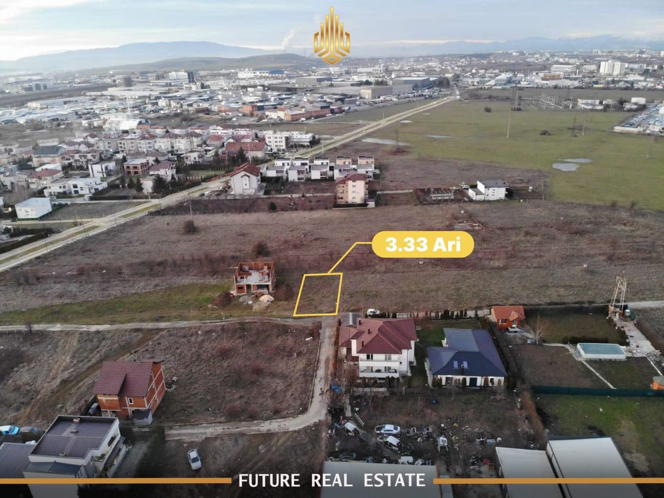 📍 Truall në SHITJE – 3.33 Ari – Prishtinë – Kalabri (Emshir) afër ujësjellësit rajonal Prishtina 2