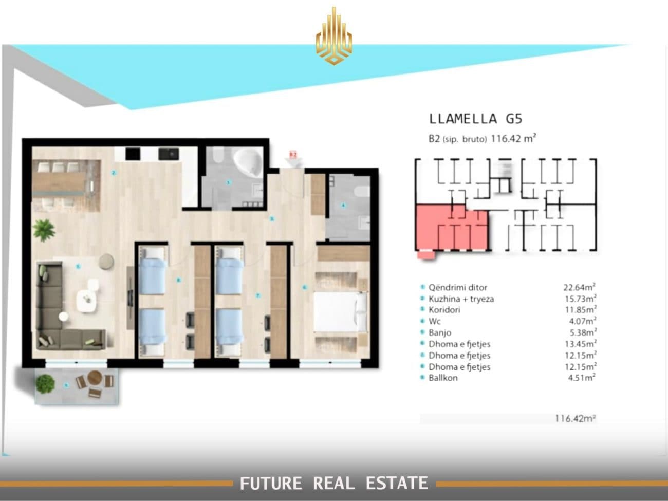 Banesë në SHITJE – 3 dhoma gjumi – Prishtinë – Prishtina e Re 2