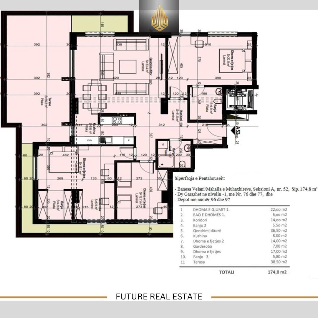 Banesë në SHITJE/174.8m² 3