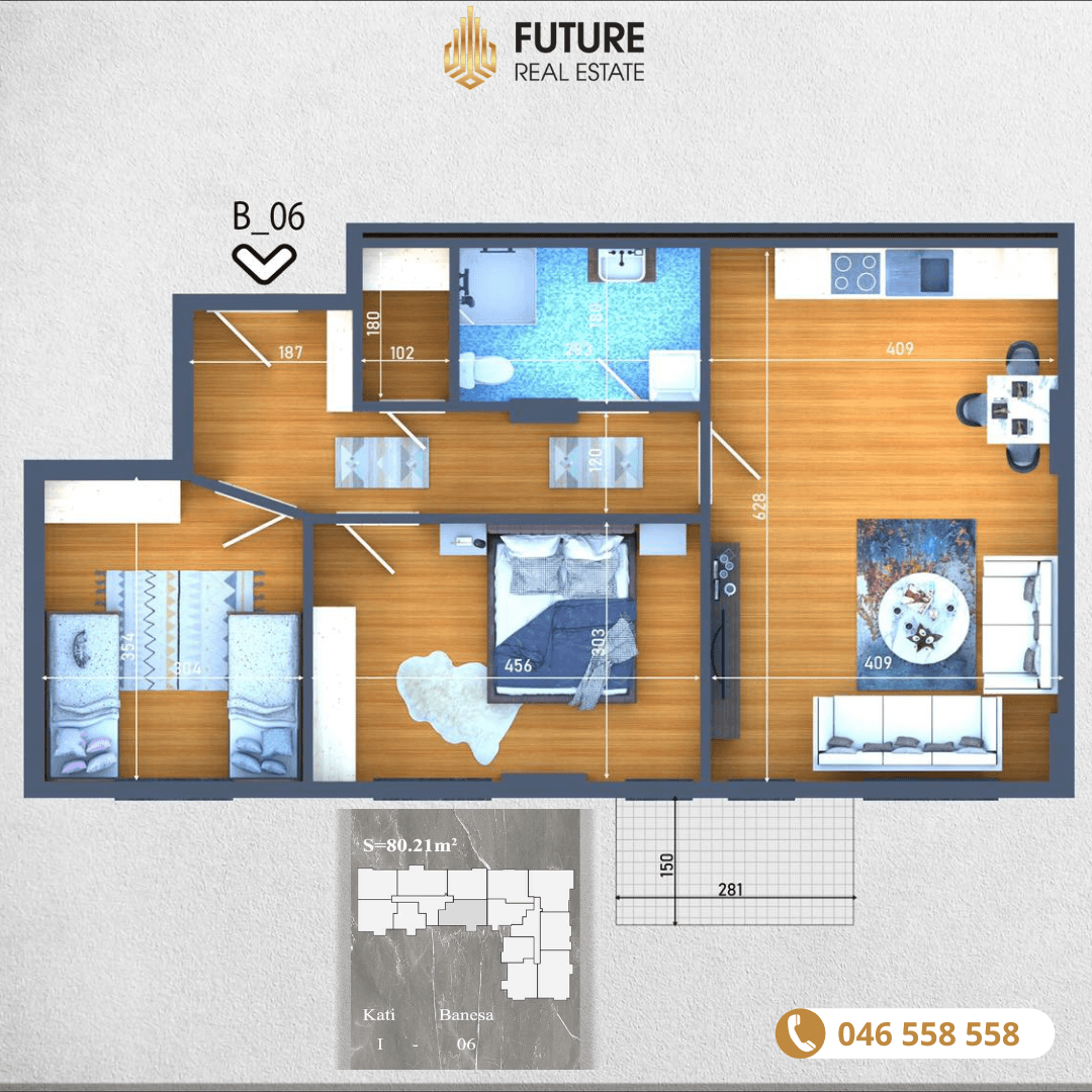 Banesë në SHITJE/85.85m²