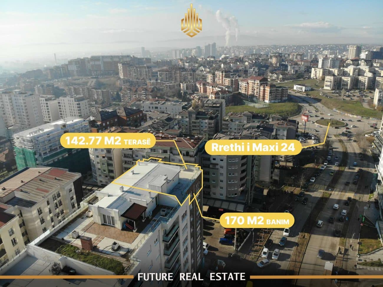 📍 Penthouse / Duplex në SHITJE – 3 dhoma gjumi – Prishtinë – Rruga C – Dino 2