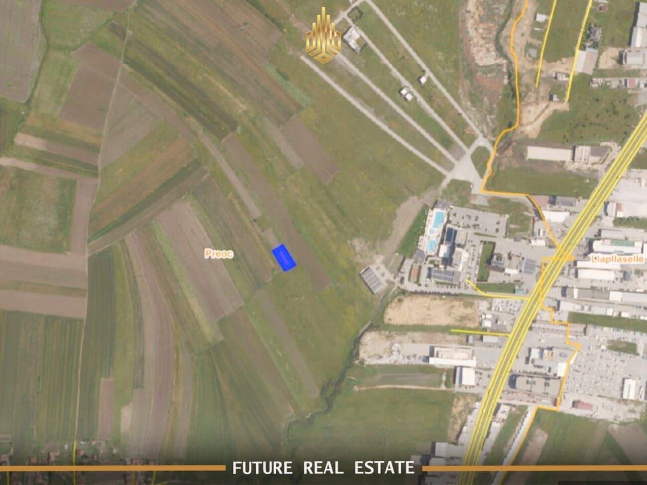 Tokë në #SHITJE – 7 ari – Preoc – Komuna Graçanicë – 300m mbrapa Emerald Hotel