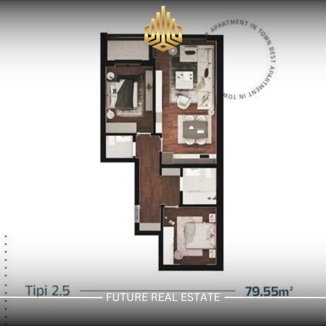 Banesë me QERA/79.55m² 2