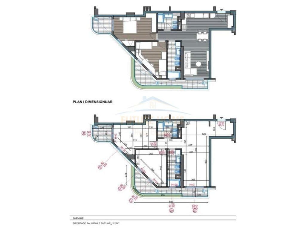 Shitet, Apartament 2+1+2, ish Fusha e Aviacionit, Tiranë. 2