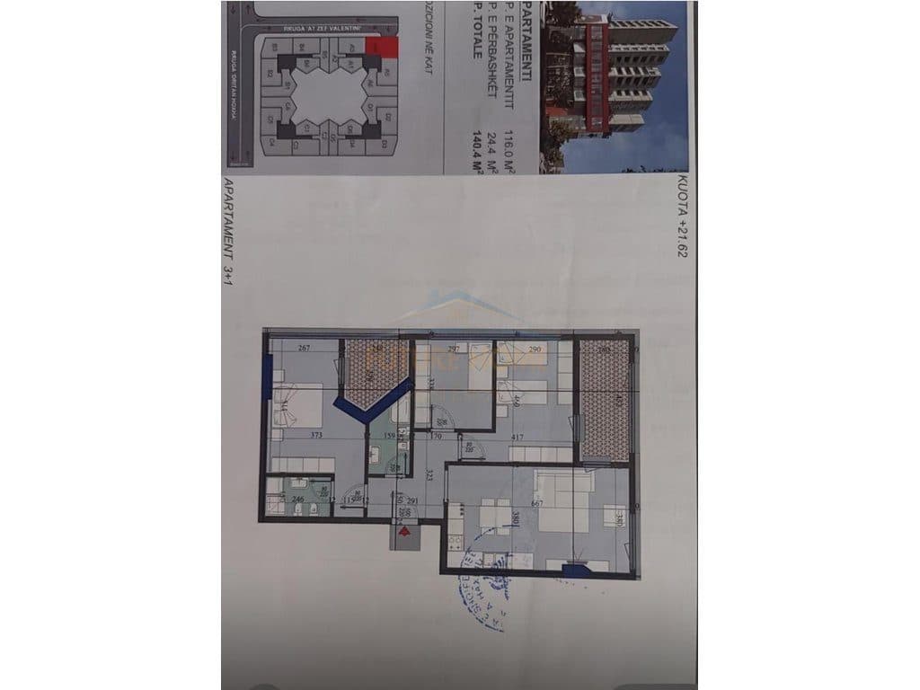 Shitet,Apartament 3+1+2, Colonnade Building, Rruga Dritan Hoxha 3