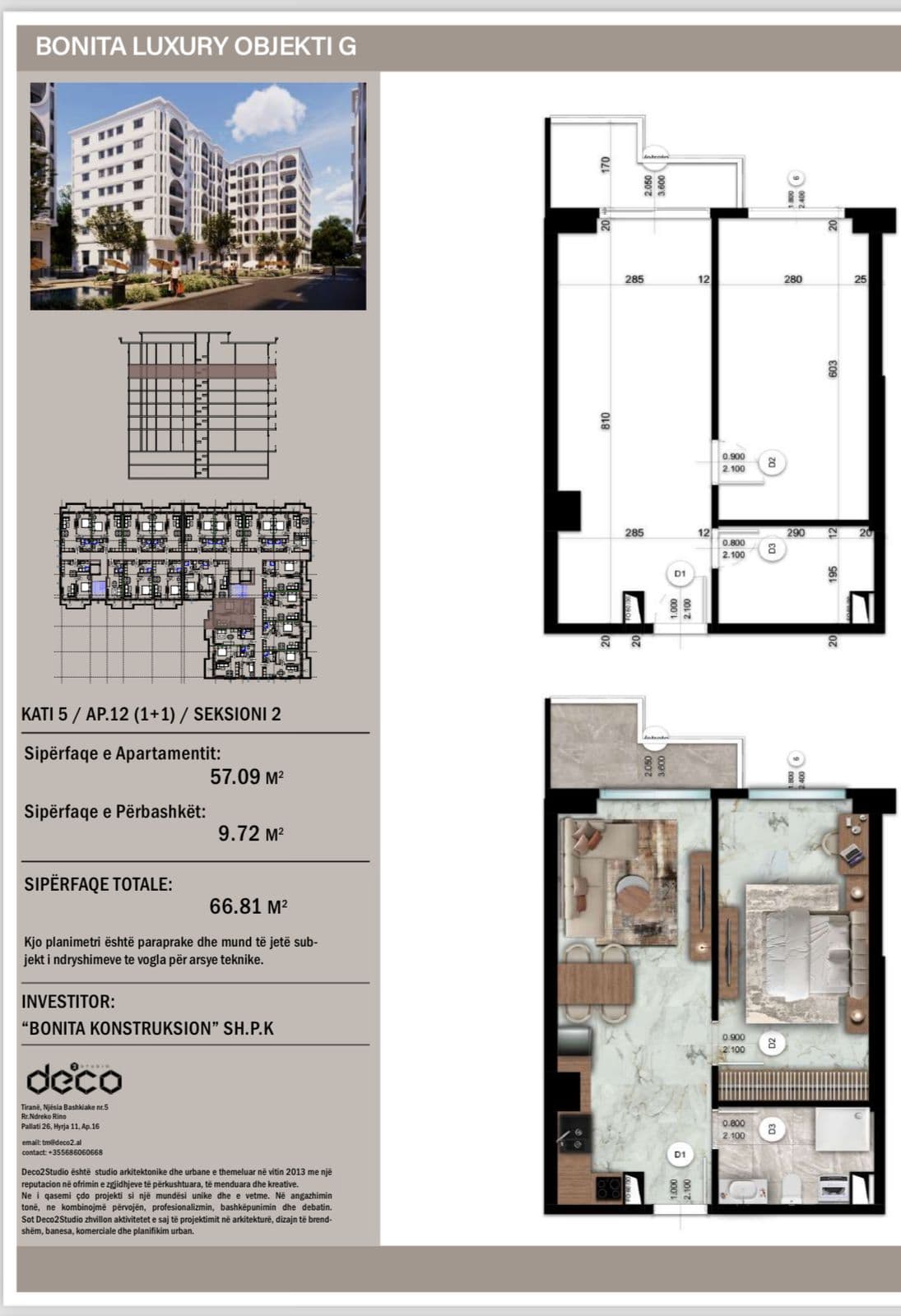 SHITET APARTAMENT 1+1 BONITA LUXURY RESIDENCE, GOLEM 2