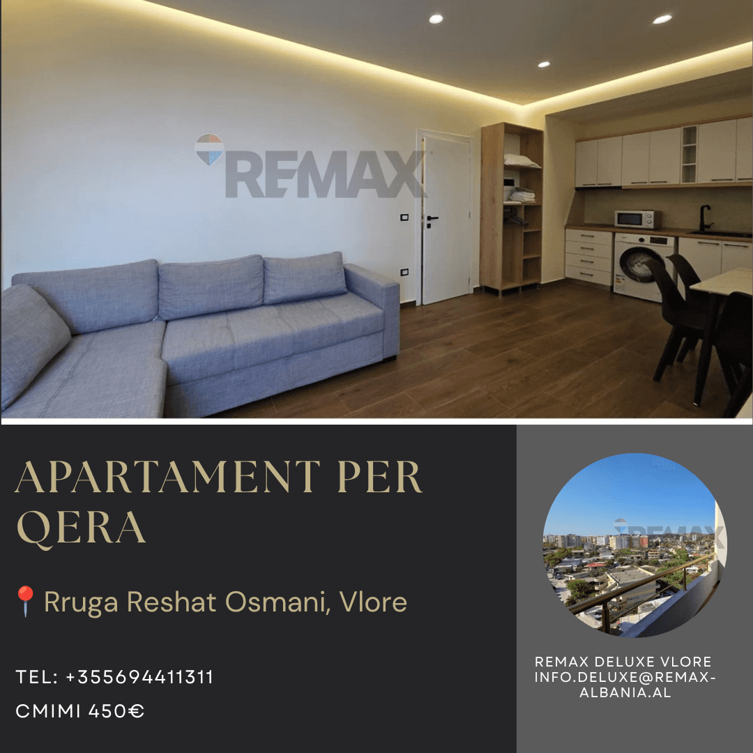 APARTAMENT 1+1 PREMIUM ME QIRA AFATGJATË | LUNGOMARE, VLORË 🌊