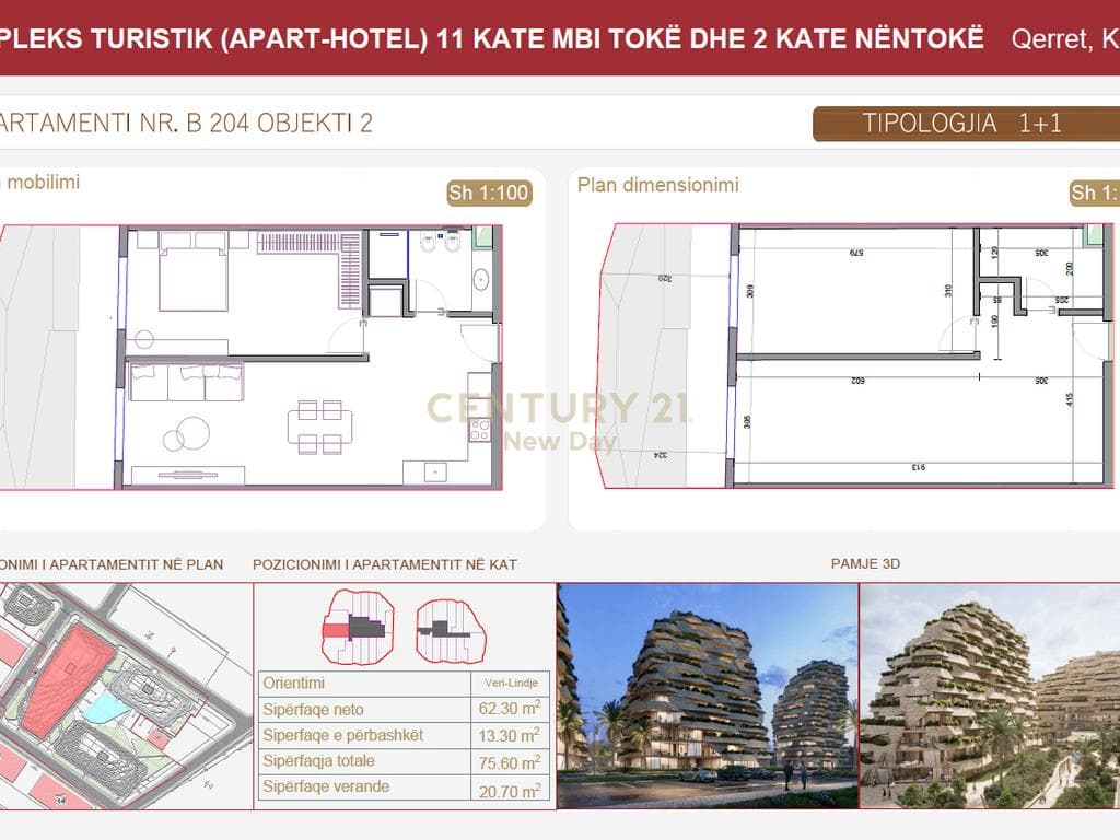 SHITET APARTAMENT 1+1 ME VERANDE - SEASTRA RESIDENCE - QERRET! 3