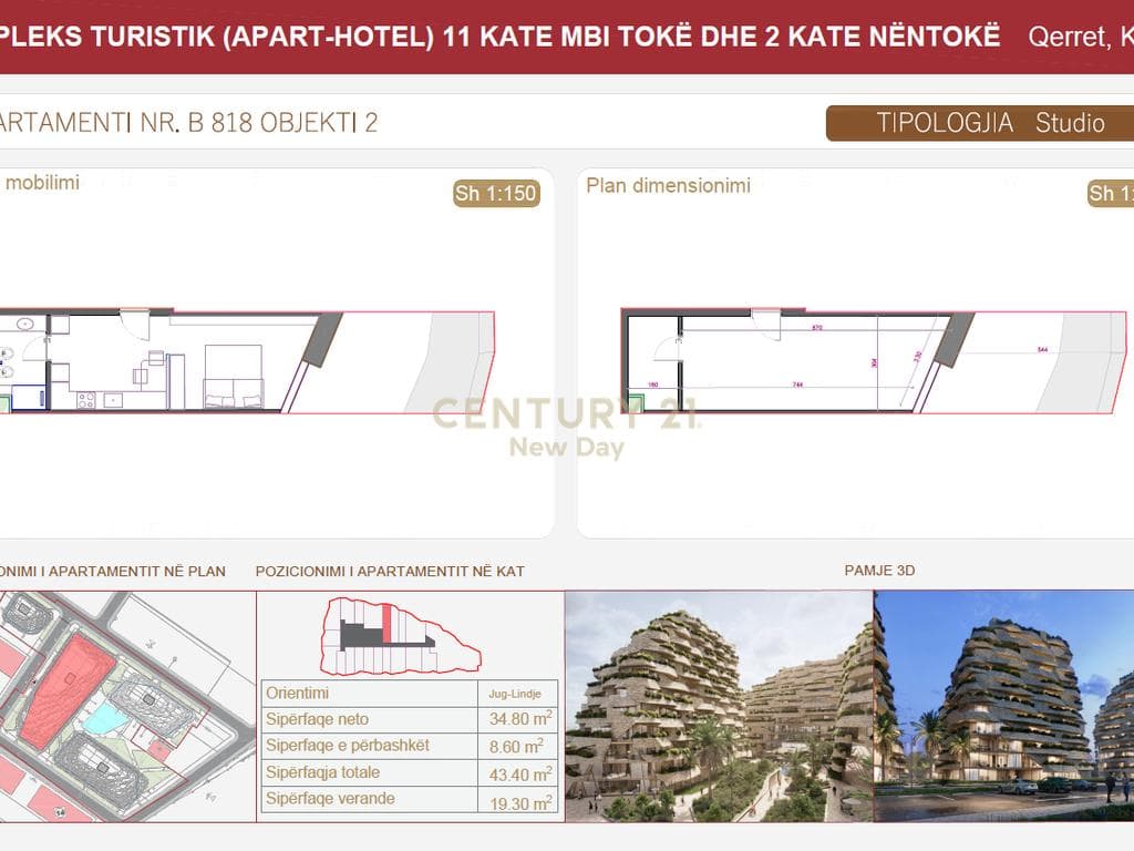 SHITET STUDIO ME VERANDE - SEASTRA RESIDENCE - QERRET! 3